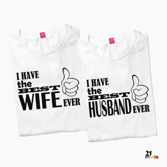 Best Husband & Best Wife Couple T-Shirt