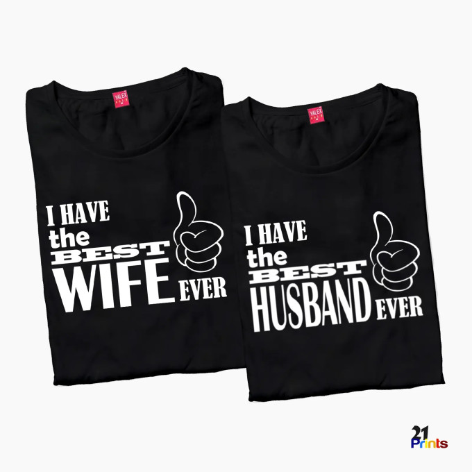 Best Husband & Best Wife Couple T-Shirt