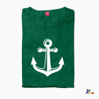 Nautical Duo – Anchor & Helm Steering Wheel Seafarer Couple T-Shirt