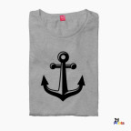 Nautical Duo – Anchor & Helm Steering Wheel Seafarer Couple T-Shirt