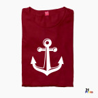 Nautical Duo – Anchor & Helm Steering Wheel Seafarer Couple T-Shirt