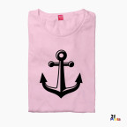 Nautical Duo – Anchor & Helm Steering Wheel Seafarer Couple T-Shirt