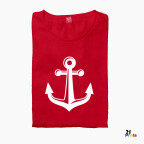 Nautical Duo – Anchor & Helm Steering Wheel Seafarer Couple T-Shirt