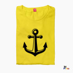 Nautical Duo – Anchor & Helm Steering Wheel Seafarer Couple T-Shirt