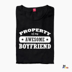 Property of My Awesome Boyfriend/Girlfriend Couple T-Shirt