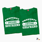 Property of My Awesome Boyfriend/Girlfriend Couple T-Shirt