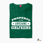 Property of My Awesome Boyfriend/Girlfriend Couple T-Shirt