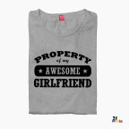 Property of My Awesome Boyfriend/Girlfriend Couple T-Shirt