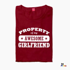 Property of My Awesome Boyfriend/Girlfriend Couple T-Shirt