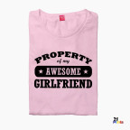 Property of My Awesome Boyfriend/Girlfriend Couple T-Shirt