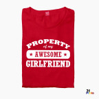 Property of My Awesome Boyfriend/Girlfriend Couple T-Shirt