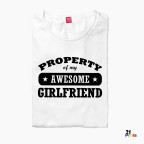 Property of My Awesome Boyfriend/Girlfriend Couple T-Shirt