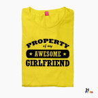 Property of My Awesome Boyfriend/Girlfriend Couple T-Shirt