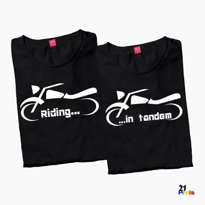 Riding in Tandem Couple T-Shirt
