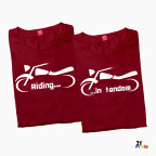 Riding in Tandem Couple T-Shirt