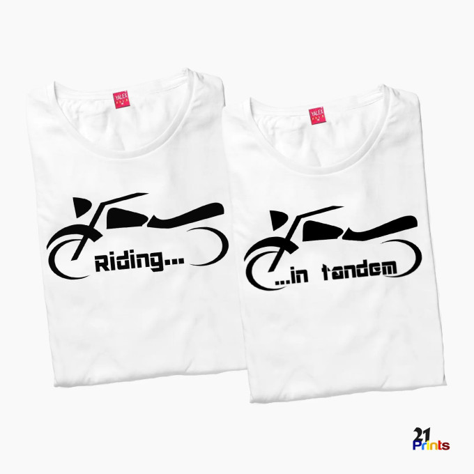 Riding in Tandem Couple T-Shirt