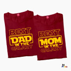 Best Mom & Best Dad in the Galaxy – Couple T-Shirt
