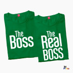 The Boss & The Real Boss Version 1 Couple T-Shirt