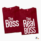 The Boss & The Real Boss Version 1 Couple T-Shirt
