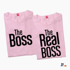 The Boss & The Real Boss Version 1 Couple T-Shirt