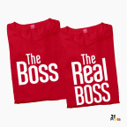 The Boss & The Real Boss Version 1 Couple T-Shirt