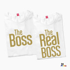 The Boss & The Real Boss Version 1 Couple T-Shirt