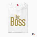 The Boss & The Real Boss Version 1 Couple T-Shirt