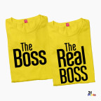 The Boss & The Real Boss Version 1 Couple T-Shirt