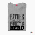 Father Husband Protector Hero Father's Day T-Shirt