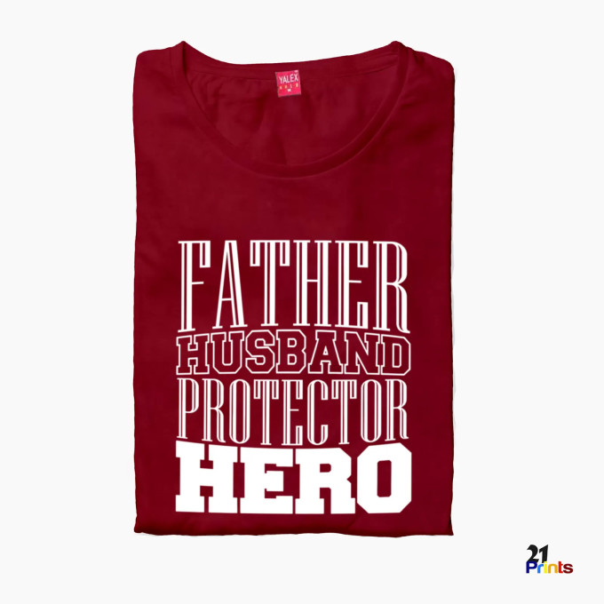 Father Husband Protector Hero Father's Day T-Shirt