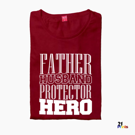 Father Husband Protector Hero Father's Day T-Shirt