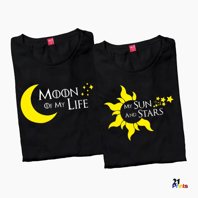 Moon of My Life & My Sun and Stars Couple T-Shirt
