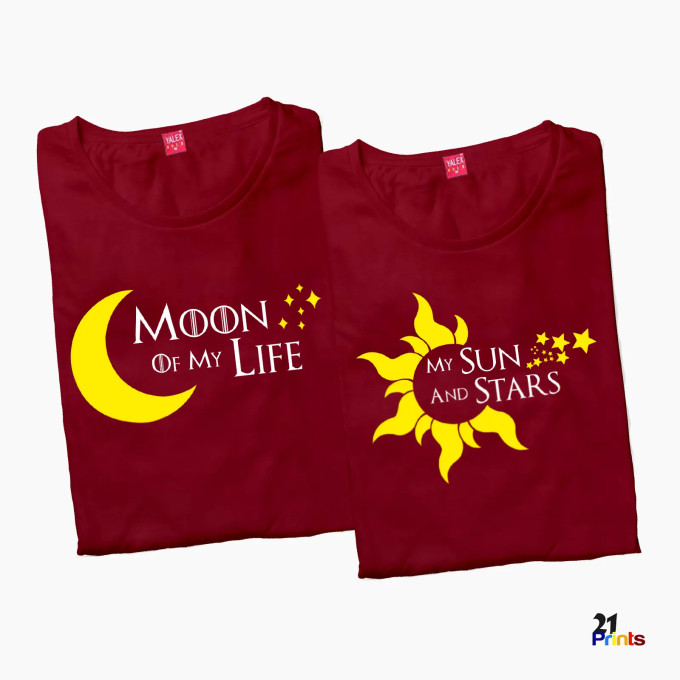 Moon of My Life & My Sun and Stars Couple T-Shirt
