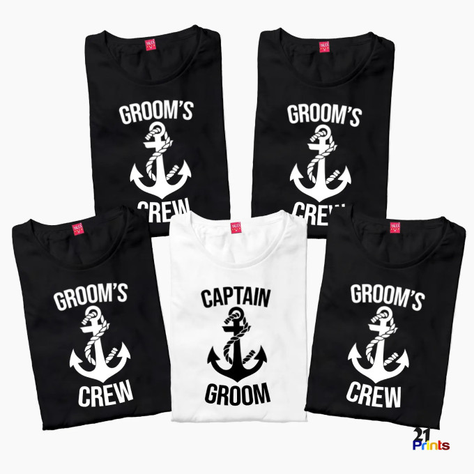 Groom’s Crew Nautical Bachelor Party T-Shirt