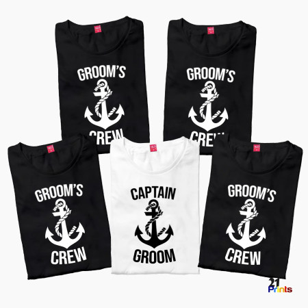 Groom’s Crew Nautical Bachelor Party T-Shirt
