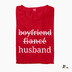 Boyfriend → Fiancé → Husband / Girlfriend → Fiancée → Wife Matching Couple T-Shirt