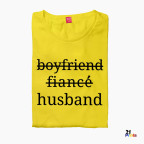 Boyfriend → Fiancé → Husband / Girlfriend → Fiancée → Wife Matching Couple T-Shirt