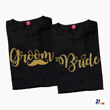 Groom & Bride Prenups Wedding Couple T-Shirt