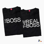 The Boss & The Real Boss Version 2 Couple T-Shirt