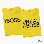 The Boss & The Real Boss Version 2 Couple T-Shirt