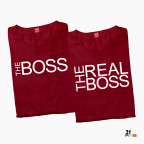 The Boss & The Real Boss Version 2 Couple T-Shirt