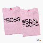 The Boss & The Real Boss Version 2 Couple T-Shirt