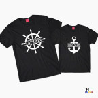 Captain & First Mate Parent & Child Matching Nautical T-Shirts