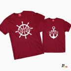 Captain & First Mate Parent & Child Matching Nautical T-Shirts