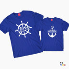 Captain & First Mate Parent & Child Matching Nautical T-Shirts
