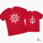 Captain & First Mate Parent & Child Matching Nautical T-Shirts